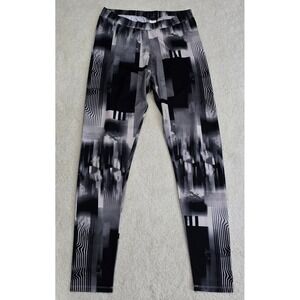 Venus Black White Abstract Print Leggings Pants Women's Size XL